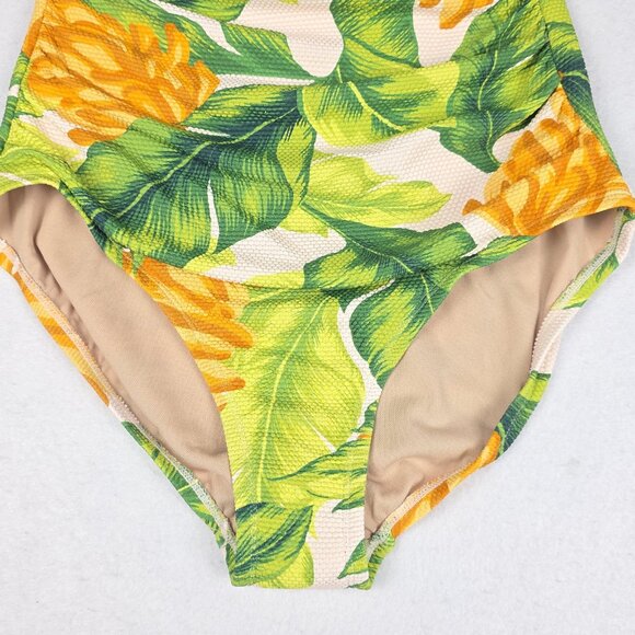 NWT Kona Sol Women's‎ One Piece Med. Tropical Green Orange Removable Straps - Picture 4 of 10